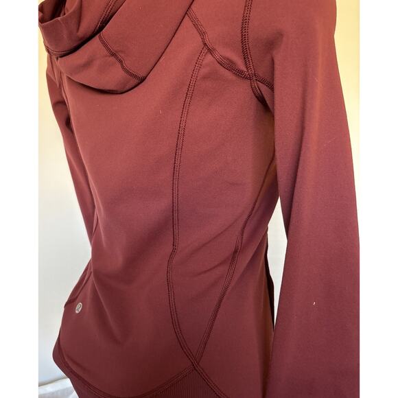 LULULEMON - Daily Practice Jacket Hooded In Wine Berry, Size 4 - Picture 5 of 9